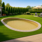 Preview: Stahlwandpool Oval Komplettbeckenset - Sand Garten